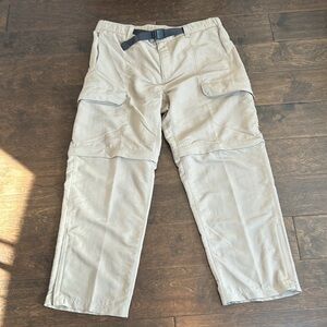 The North Face convertible cargo pants. Size Large. Wear as shorts or pants.
